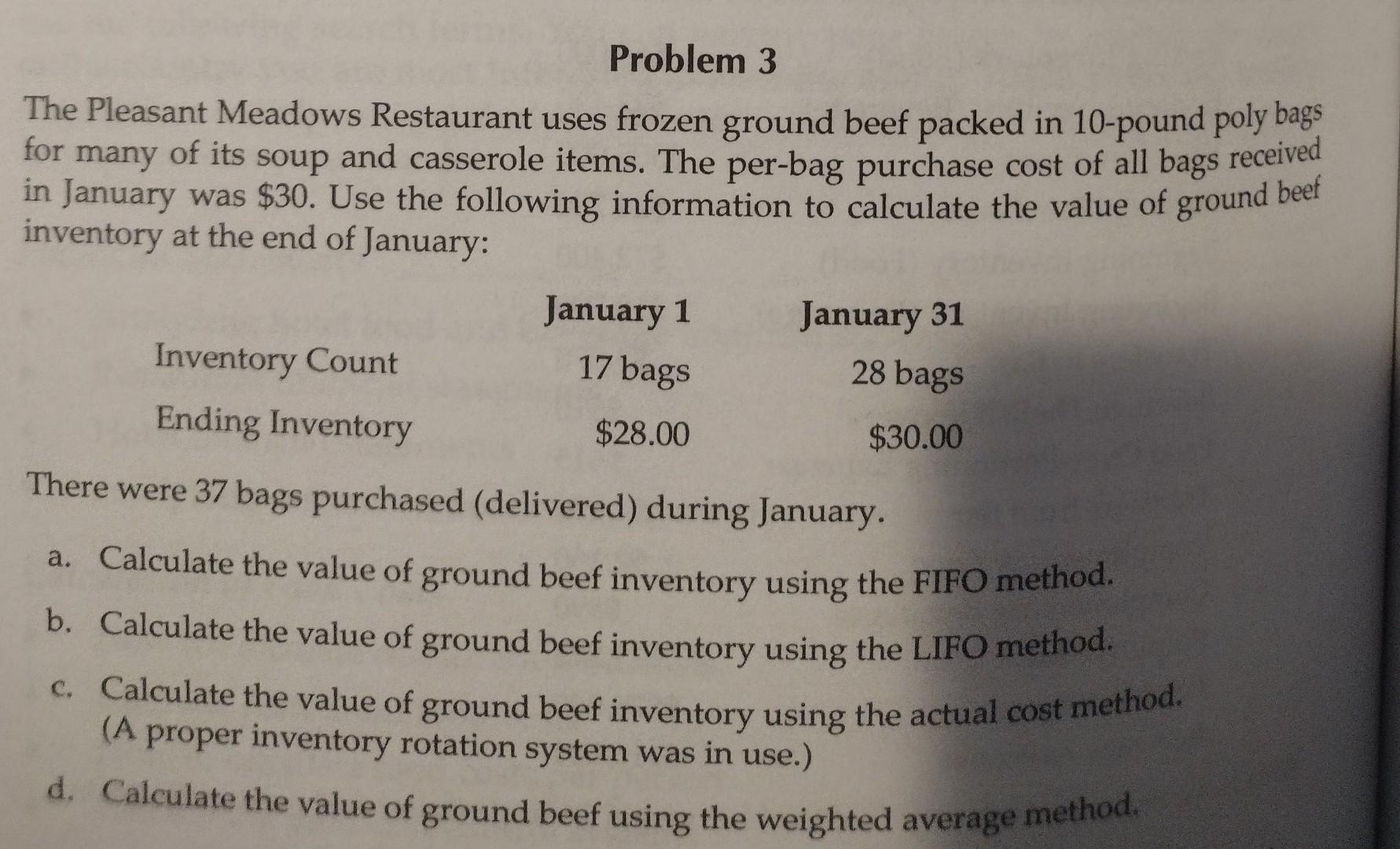 Do problem 3 a through d The Pleasant Meadows