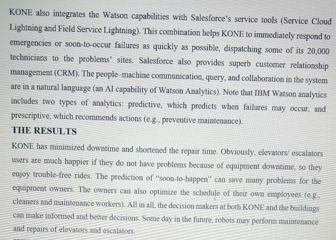 How Intelligent Systems Work for KONE Elevators