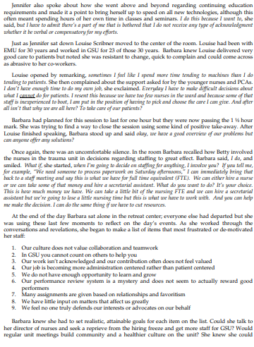 Case study : Barbara Norris 1. How well has