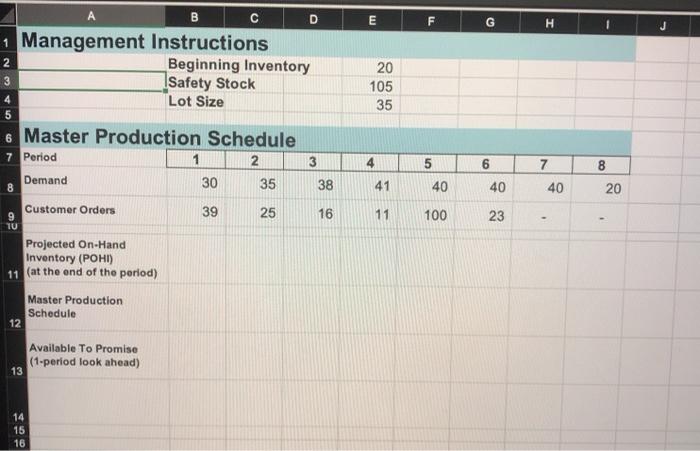 Download HW 6 (Excel download) and perform the
