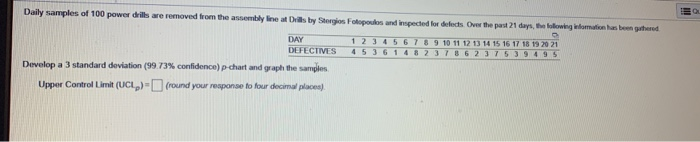find ucl p and and lcl p is the process in