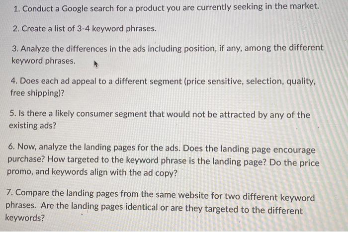 provide example 1. Conduct a Google search for a