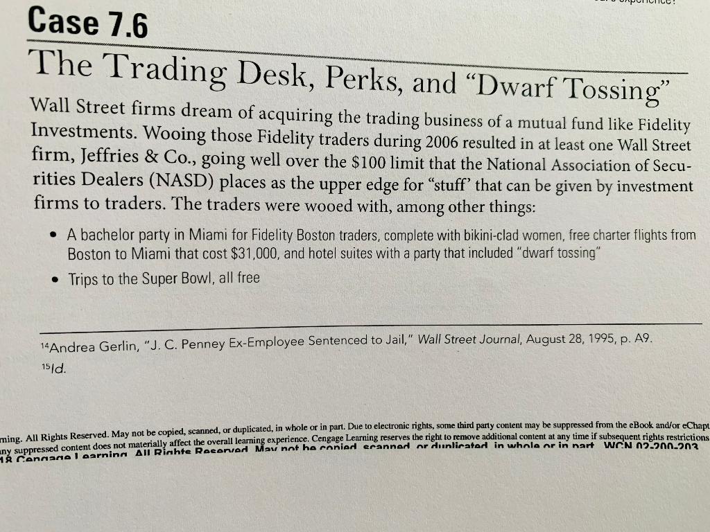 Read Case 7.6 and 5.3 to answer the question