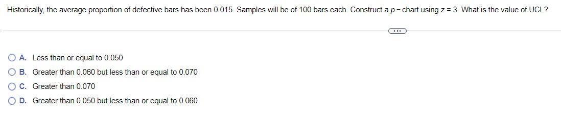 to target. The correct control limits as