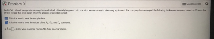 Be Problem 9 Question Help AnderSet Laboratories
