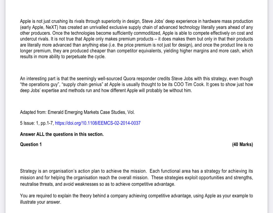 FORMATIVE ASSESSMENTS 1 [40 Marks) The changing