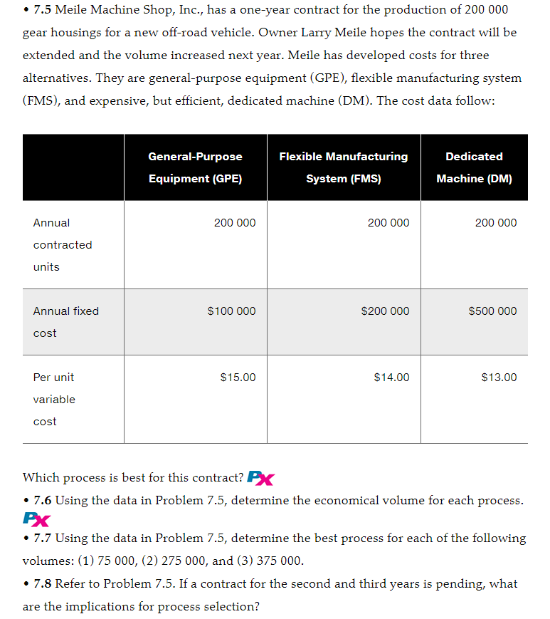 Show ALL work 7.5 Meile Machine Shop, Inc., has a