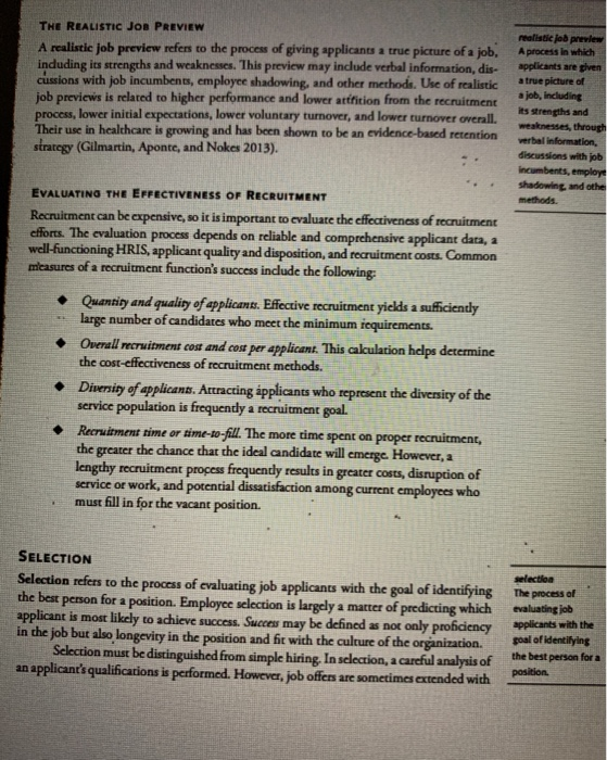 PART A: What does the Selection philosophy of