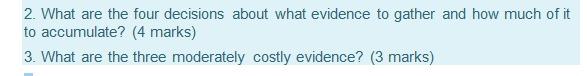 2. What are the four decisions about what