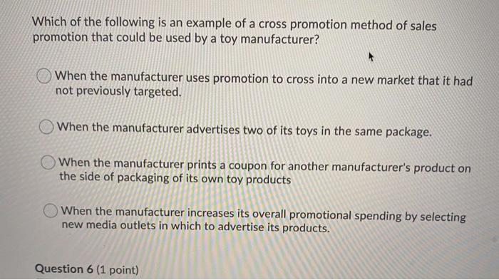 Which of the following is an example of a cross