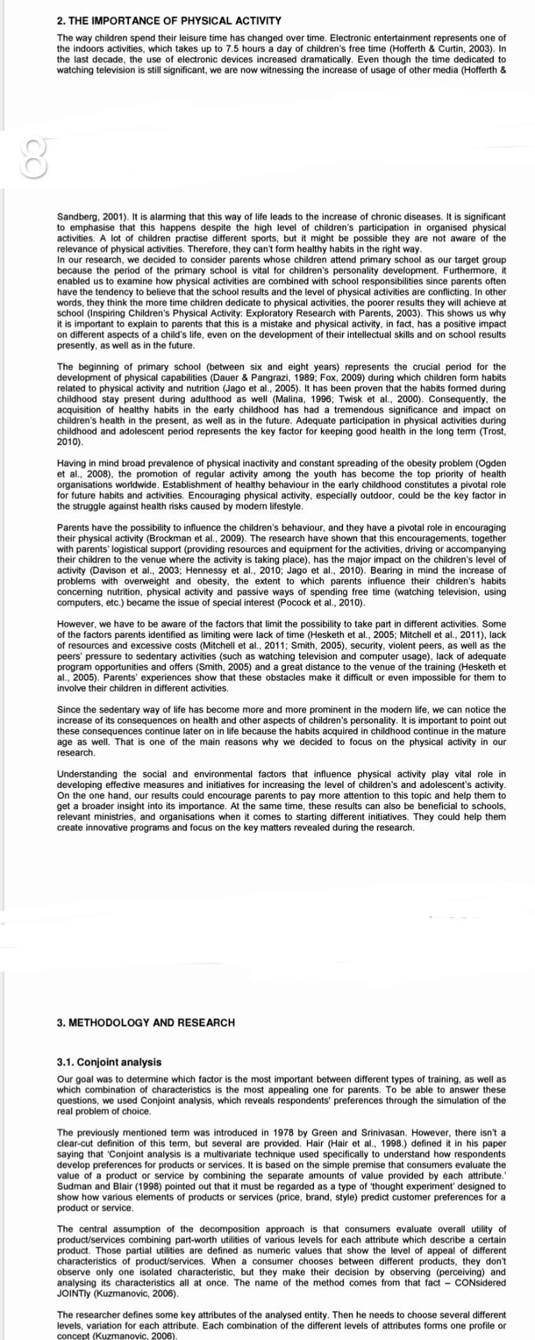 Read the above study and give summary conclusions