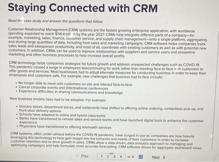 Read the case study and answer the questions that