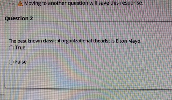 -> A Moving to another question will save this