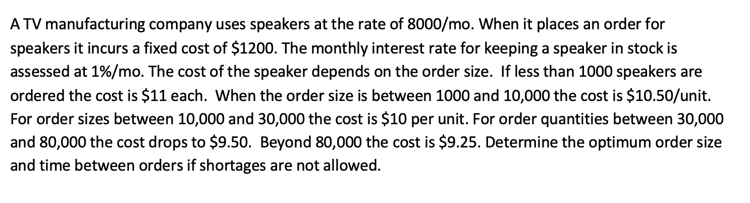 Please show formulas input in excel and the