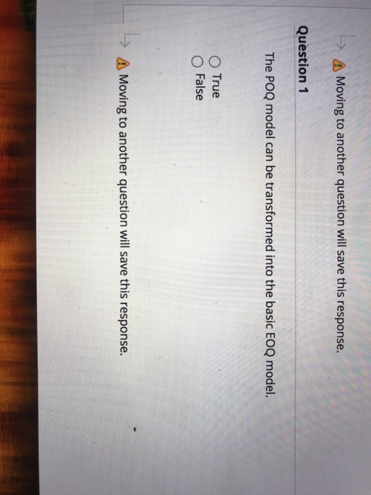 A Moving to another question will save this