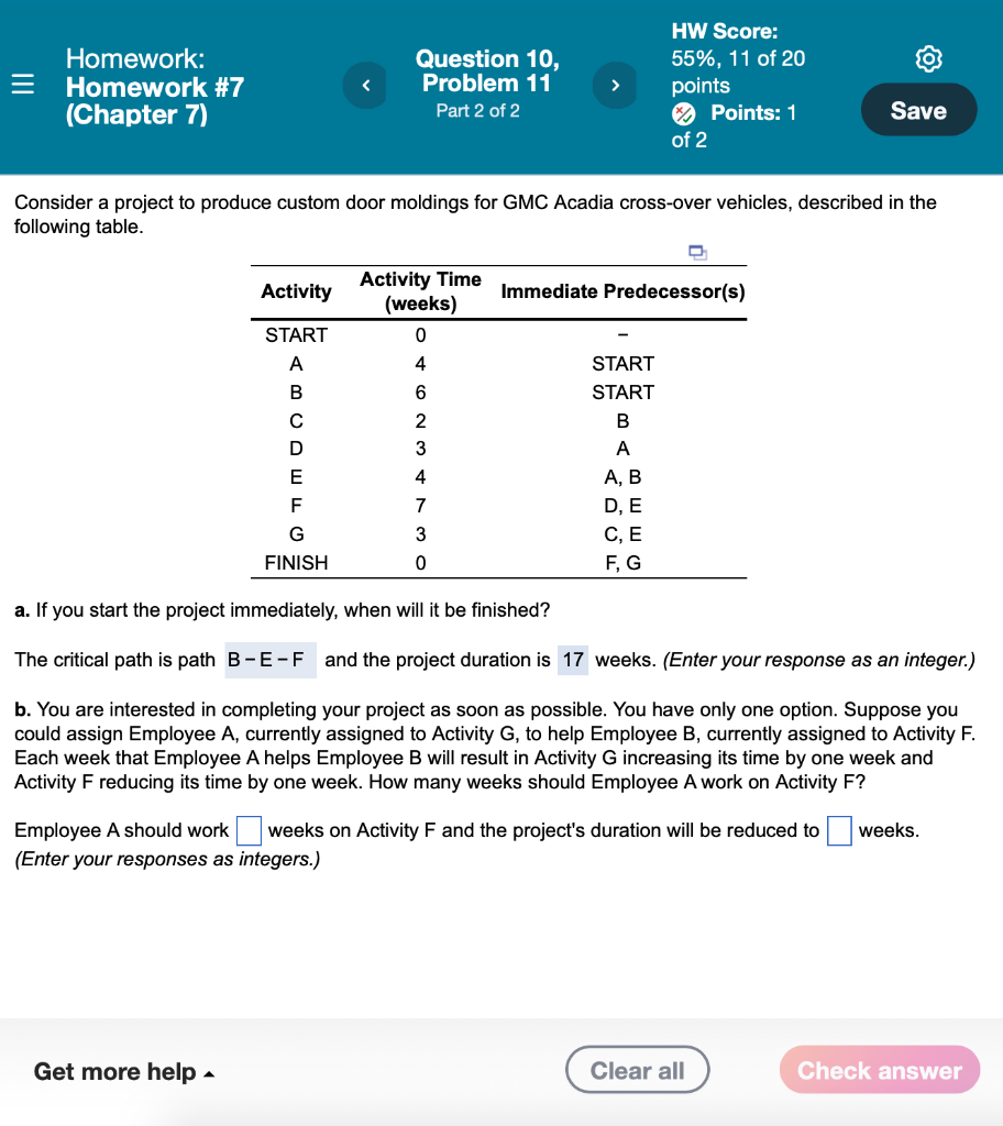 = Homework: Homework #7 (Chapter 7) Question 10,