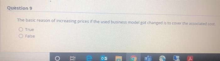 Question 9 The basic reason of increasing prices
