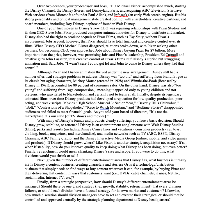 In one page, write up what you would do if you