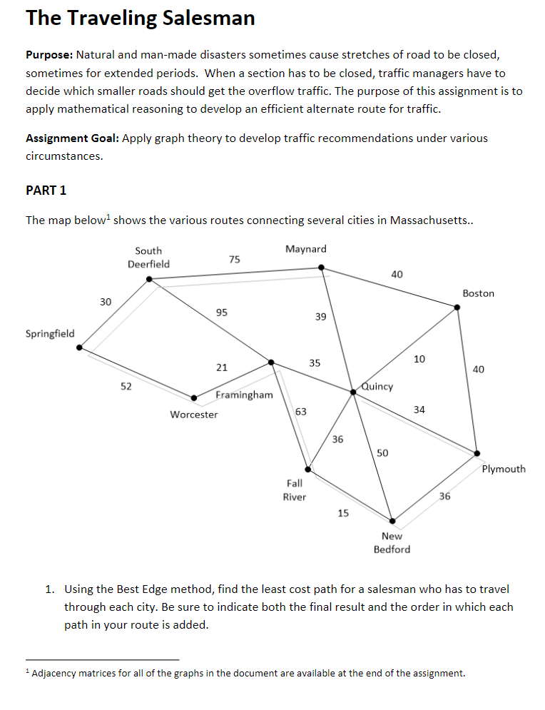 The Traveling Salesman Purpose: Natural and