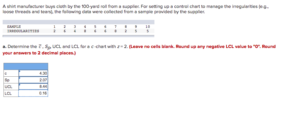 A shirt manufacturer buys cloth by the 100-yard