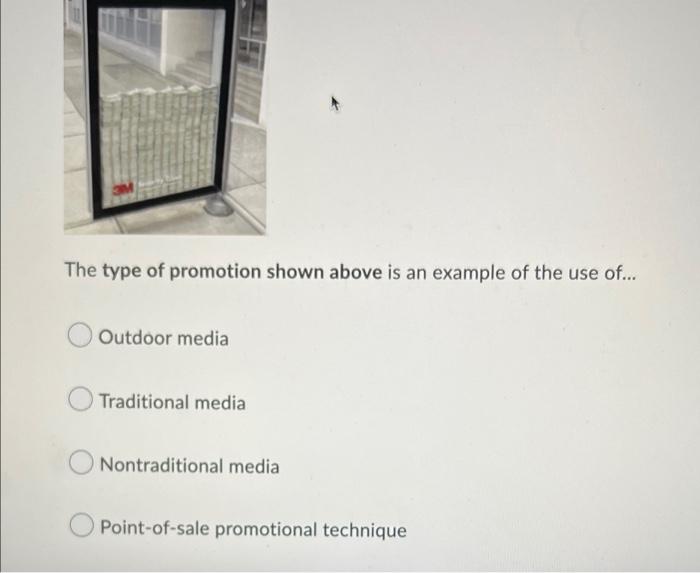 The type of promotion shown above is an example