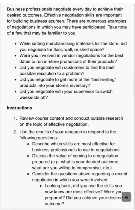 Business professionals negotiate every day to