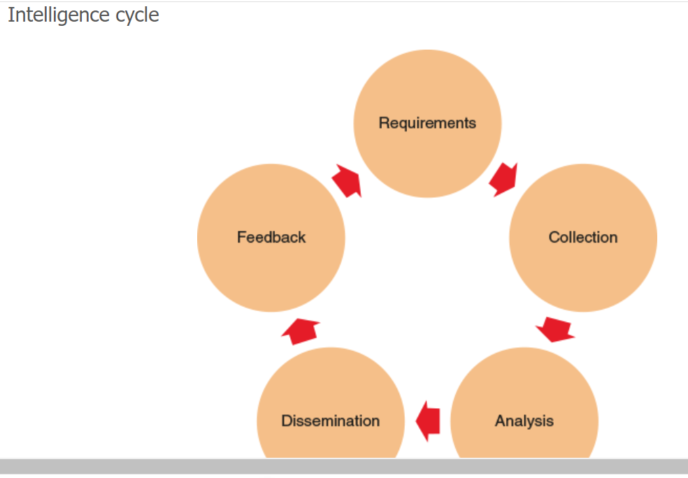 Research different intelligence cycles. Create