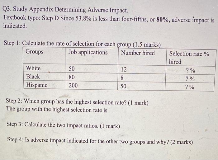 Q3. Study Appendix Determining Adverse Impact.