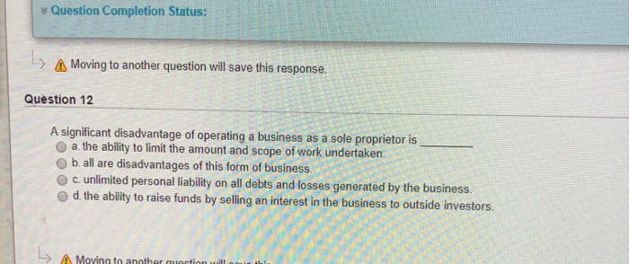 * Question Completion Status: 1) Moving to