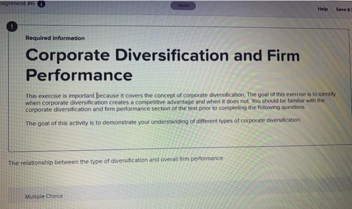 signment #60 saved Help Save & Required