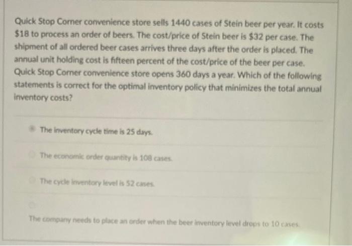 option A is wrong, which is the correct answer?
