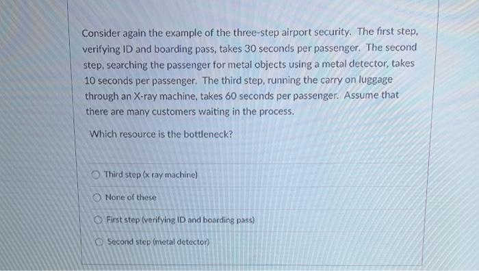 Consider again the example of the three step