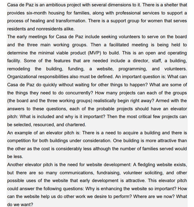 Casa de Paz is an ambitious project with several