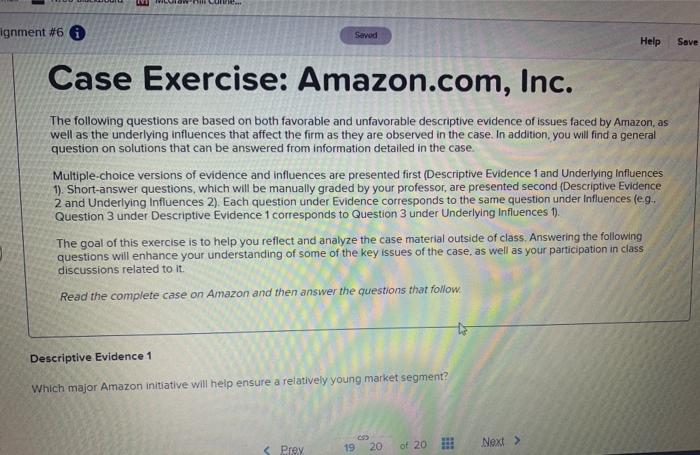 om ignment #6 Seved Help Save Case Exercise: