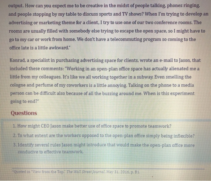 Should We Dump the Open-Plan Office? Jason is the