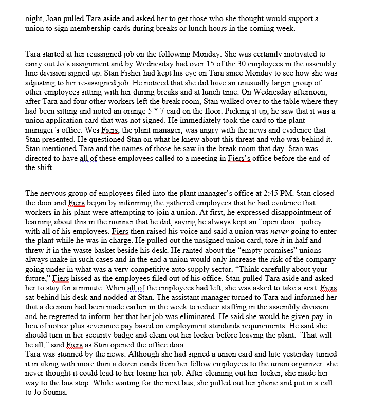 Case Study Scenario: Found: An Unsigned Card Tara