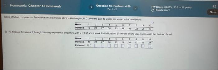 Homework: Chapter 4 Homework Question 16, Problem