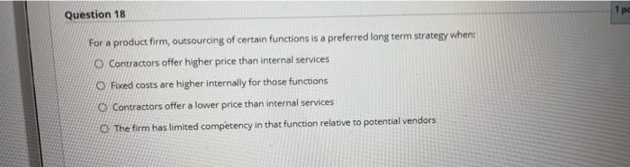 Question 16 1 points strategy aims at growing in