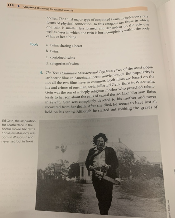 CISE 1 Determining the Topic DIRECTIONS Read each