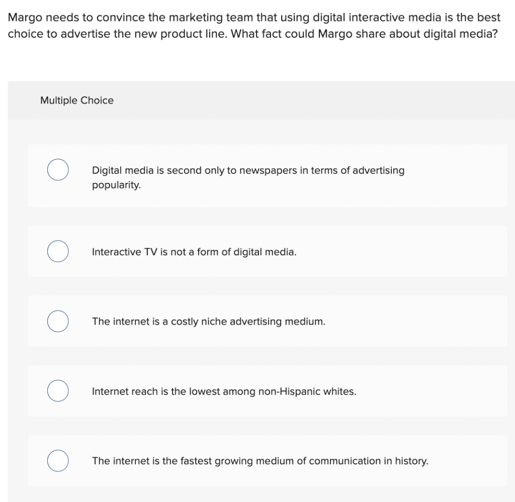 Margo needs to convince the marketing team that