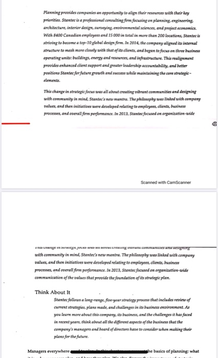 The Strategic Management Process Consider the