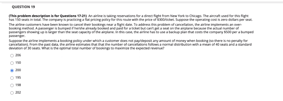 QUESTION 19 (This problem description is for