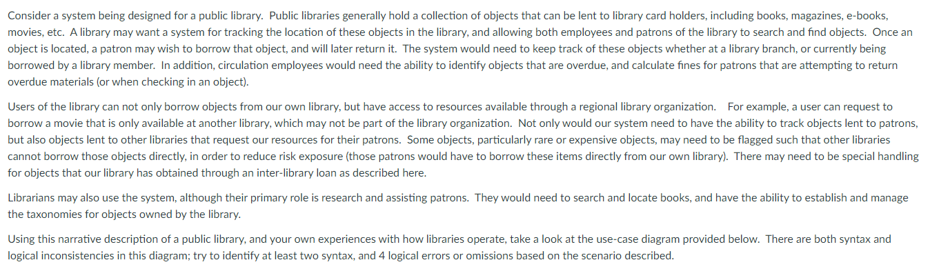 Consider a system being designed for a public