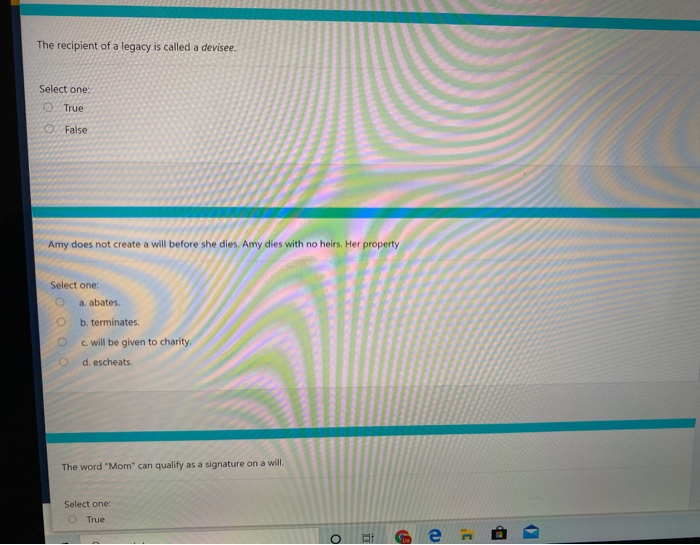 The recipient of a legacy is called a devisee.