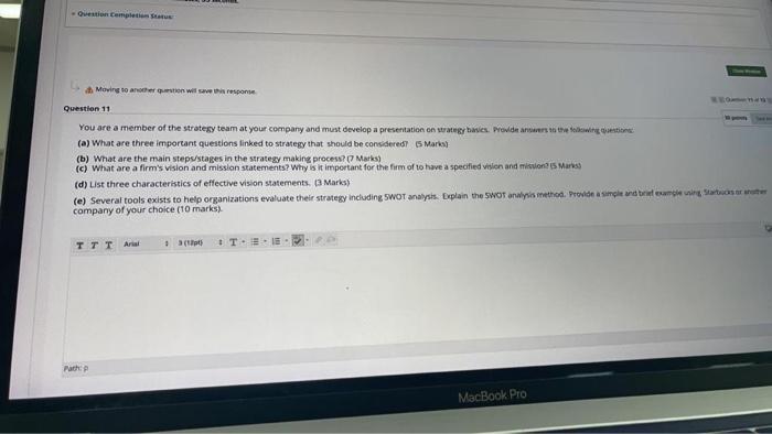 - Question Complete Moving to another question