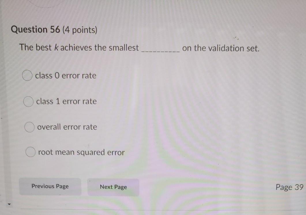 In the k-Nearest Neighbors method for
