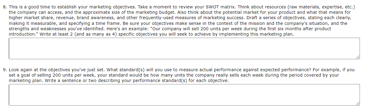 4. Next, you will begin a SWOT analysis,