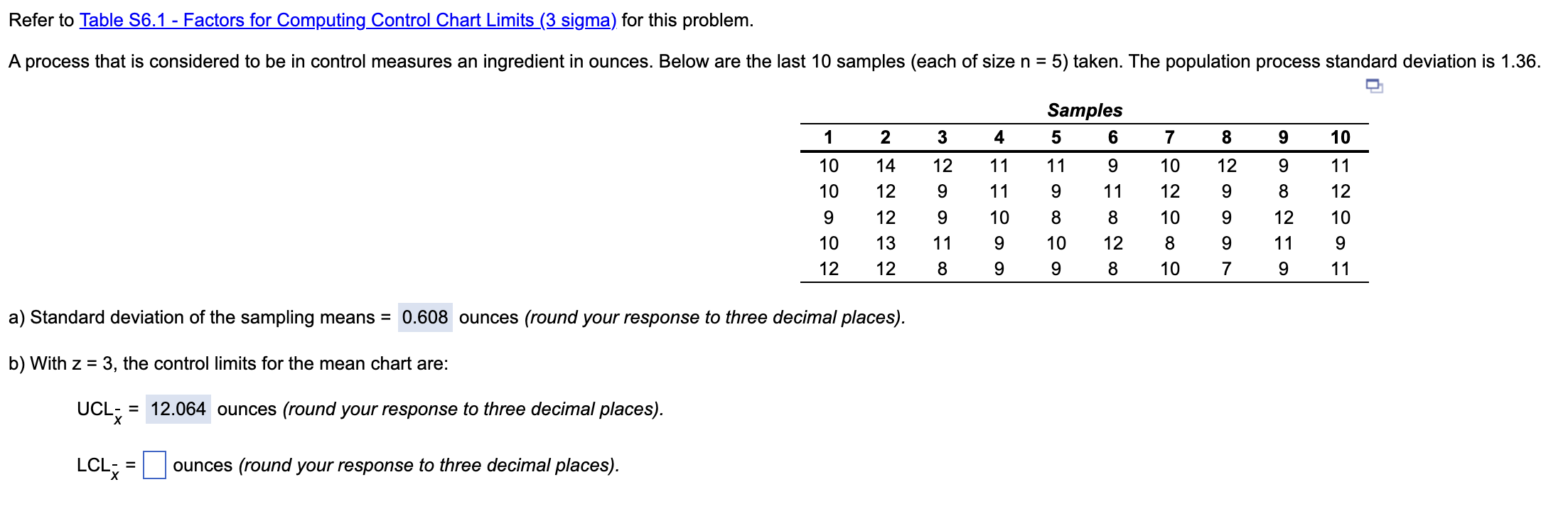 A process that is considered to be in control