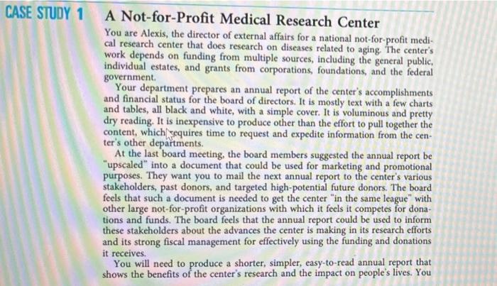 Reading this case study please answer the