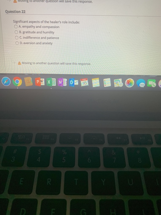 Moving to another question will save this